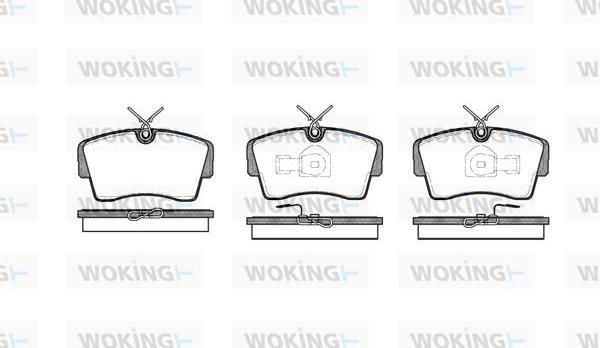 Woking P0733.00 - Kit de plaquettes de frein, frein à disque cwaw.fr