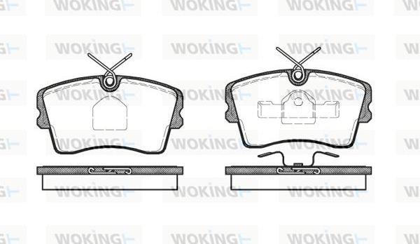 Woking P0733.10 - Kit de plaquettes de frein, frein à disque cwaw.fr