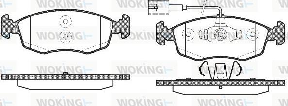 Woking P0723.52 - Kit de plaquettes de frein, frein à disque cwaw.fr