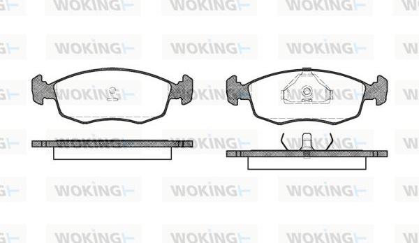 Woking P0723.00 - Kit de plaquettes de frein, frein à disque cwaw.fr