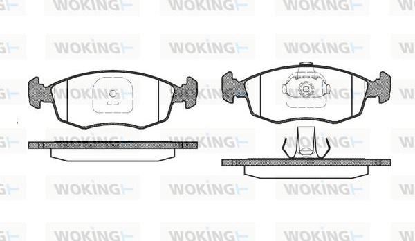 Woking P0723.10 - Kit de plaquettes de frein, frein à disque cwaw.fr