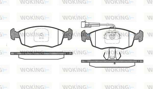 Woking P0723.12 - Kit de plaquettes de frein, frein à disque cwaw.fr