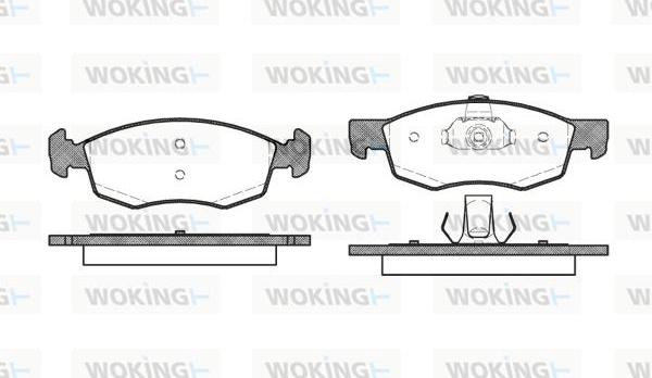 Woking P0723.30 - Kit de plaquettes de frein, frein à disque cwaw.fr