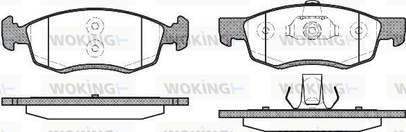 Woking P0723.32 - Kit de plaquettes de frein, frein à disque cwaw.fr