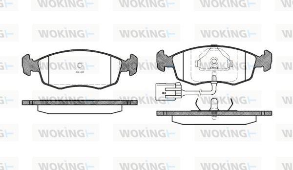 Woking P0723.22 - Kit de plaquettes de frein, frein à disque cwaw.fr