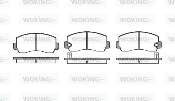 Woking P1943.10 - Kit de plaquettes de frein, frein à disque cwaw.fr