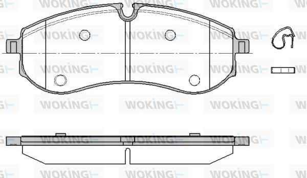 Woking P19563.00 - Kit de plaquettes de frein, frein à disque cwaw.fr