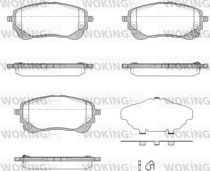 Woking P19583.02 - Kit de plaquettes de frein, frein à disque cwaw.fr