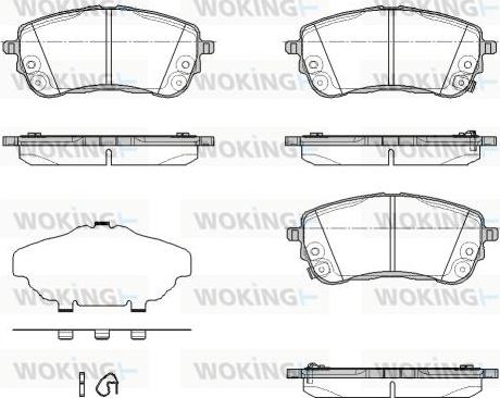 Woking P19583.12 - Kit de plaquettes de frein, frein à disque cwaw.fr