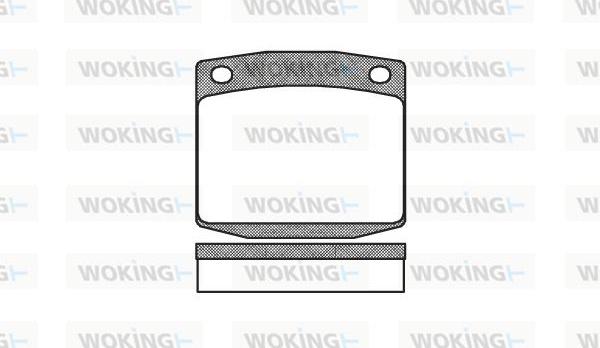 Woking P1953.00 - Kit de plaquettes de frein, frein à disque cwaw.fr