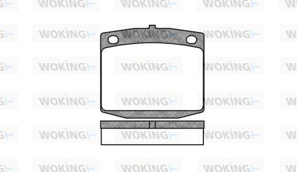 Woking P1953.10 - Kit de plaquettes de frein, frein à disque cwaw.fr