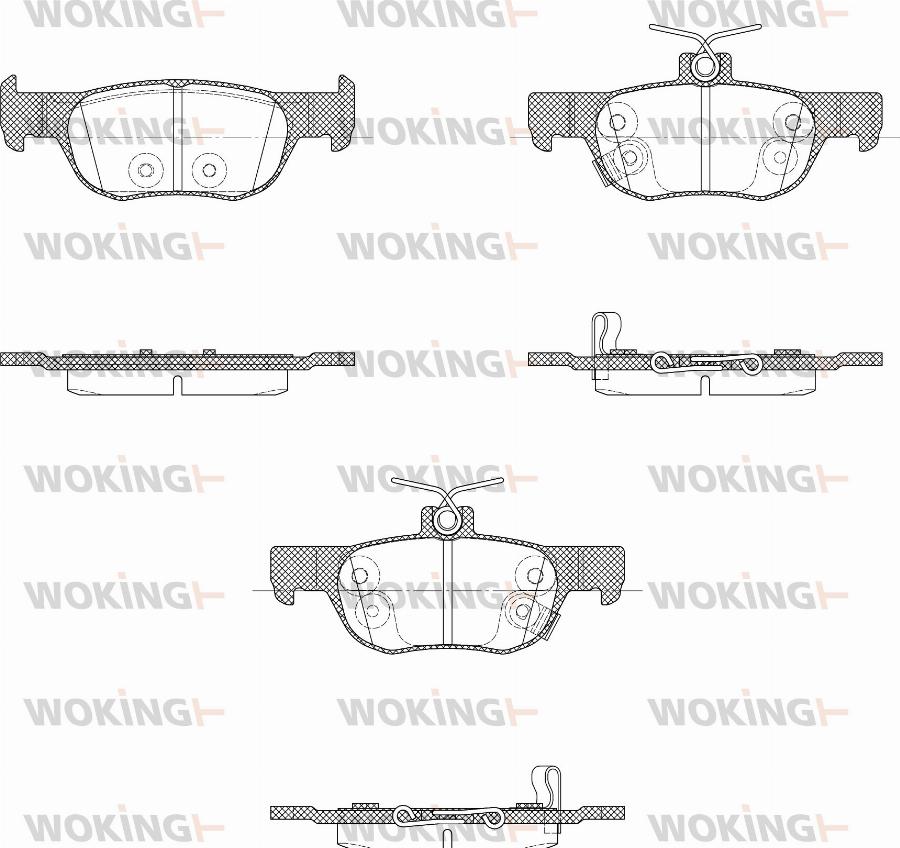 Woking P19693.02 - Kit de plaquettes de frein, frein à disque cwaw.fr