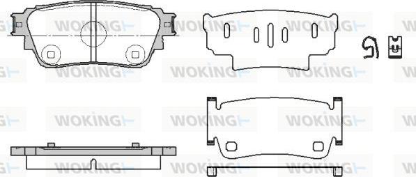 Woking P19613.00 - Kit de plaquettes de frein, frein à disque cwaw.fr