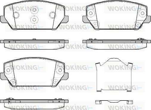 Woking P19093.02 - Kit de plaquettes de frein, frein à disque cwaw.fr