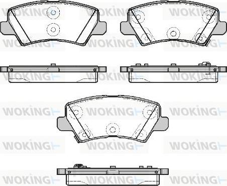 Woking P19043.02 - Kit de plaquettes de frein, frein à disque cwaw.fr