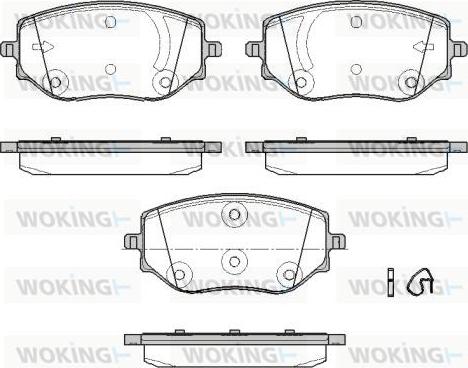 Woking P19873.00 - Kit de plaquettes de frein, frein à disque cwaw.fr