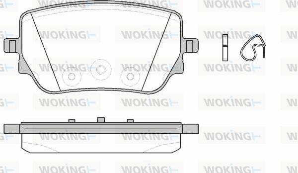 Woking P1929300 - Kit de plaquettes de frein, frein à disque cwaw.fr