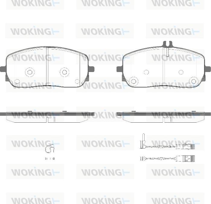 Woking P19263.02 - Kit de plaquettes de frein, frein à disque cwaw.fr