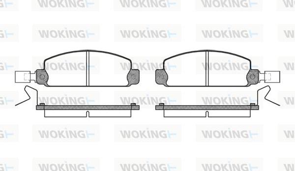 Woking P1973.24 - Kit de plaquettes de frein, frein à disque cwaw.fr