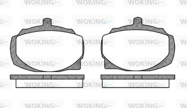 Woking P1493.10 - Kit de plaquettes de frein, frein à disque cwaw.fr