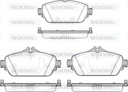 Woking P14923.08 - Kit de plaquettes de frein, frein à disque cwaw.fr