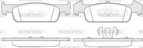 Woking P14403.10 - Kit de plaquettes de frein, frein à disque cwaw.fr