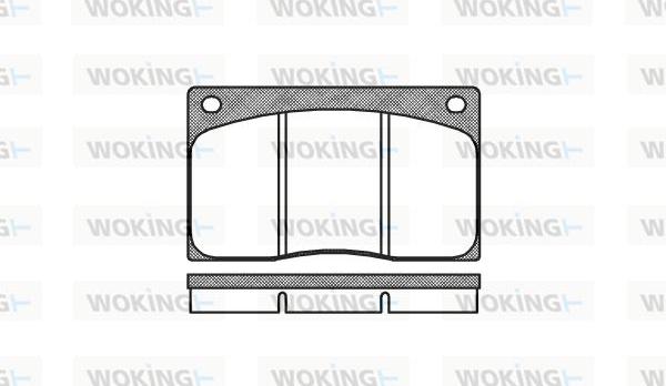 Woking P1443.00 - Kit de plaquettes de frein, frein à disque cwaw.fr