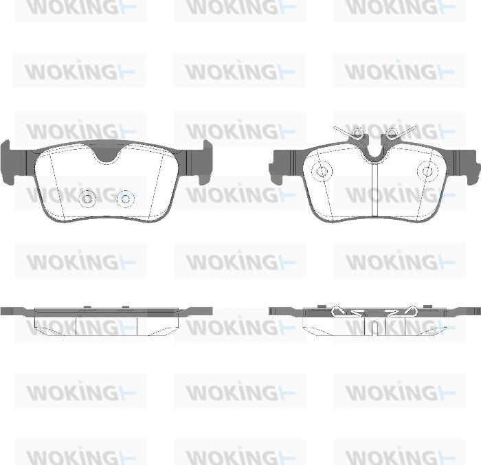 Woking P14513.11 - Kit de plaquettes de frein, frein à disque cwaw.fr