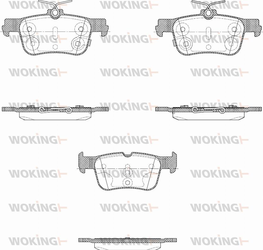 Woking P14513.28 - Kit de plaquettes de frein, frein à disque cwaw.fr