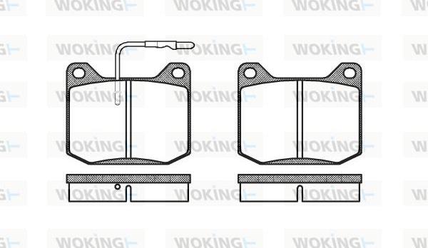 Woking P1453.32 - Kit de plaquettes de frein, frein à disque cwaw.fr