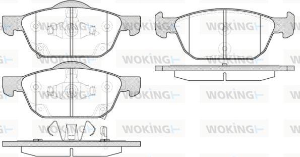 Woking P14523.02 - Kit de plaquettes de frein, frein à disque cwaw.fr