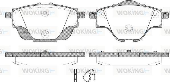 Woking P14573.00 - Kit de plaquettes de frein, frein à disque cwaw.fr