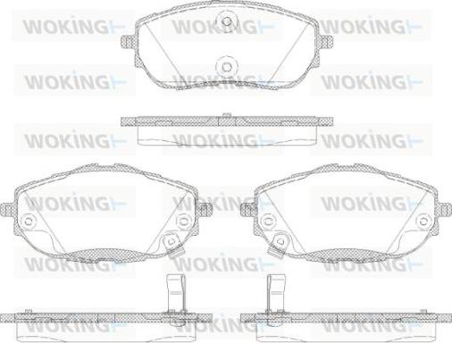 Woking P14613.02 - Kit de plaquettes de frein, frein à disque cwaw.fr