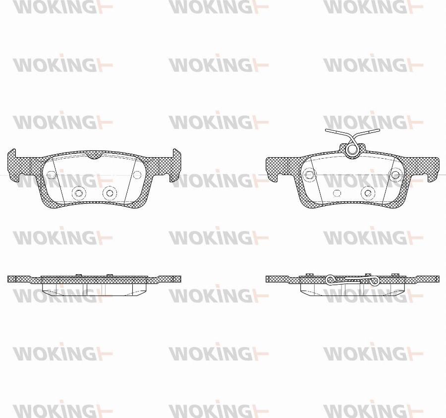 Woking P14633.30 - Kit de plaquettes de frein, frein à disque cwaw.fr