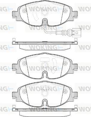 Woking P14153.01 - Kit de plaquettes de frein, frein à disque cwaw.fr