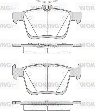 Woking P14163.00 - Kit de plaquettes de frein, frein à disque cwaw.fr