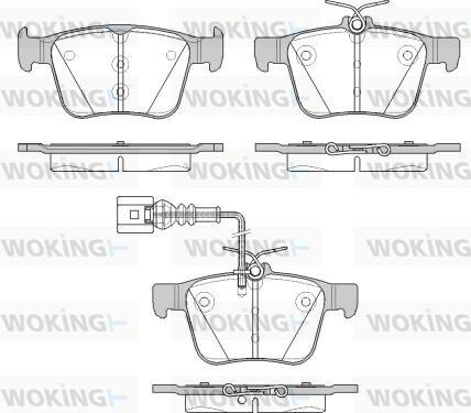 Woking P14163.11 - Kit de plaquettes de frein, frein à disque cwaw.fr