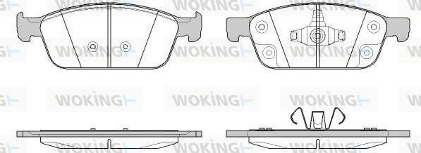 Woking P14103.50 - Kit de plaquettes de frein, frein à disque cwaw.fr