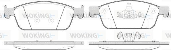 Woking P14103.10 - Kit de plaquettes de frein, frein à disque cwaw.fr