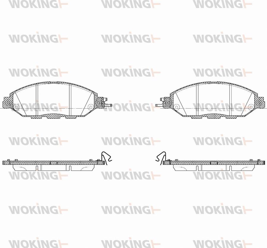 Woking P14183.04 - Kit de plaquettes de frein, frein à disque cwaw.fr