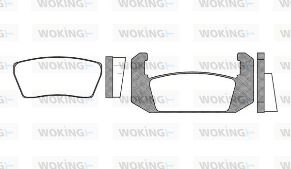 Woking P1413.00 - Kit de plaquettes de frein, frein à disque cwaw.fr