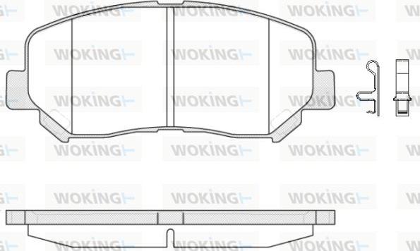 Woking P14133.02 - Kit de plaquettes de frein, frein à disque cwaw.fr