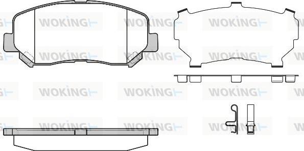 Woking P14133.24 - Kit de plaquettes de frein, frein à disque cwaw.fr