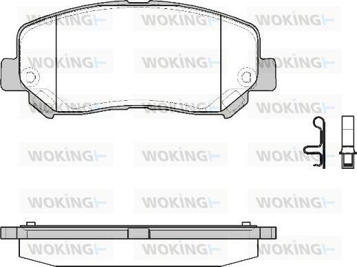 Woking P14133.22 - Kit de plaquettes de frein, frein à disque cwaw.fr