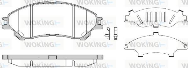 Woking P14893.02 - Kit de plaquettes de frein, frein à disque cwaw.fr