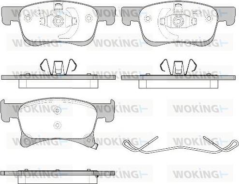 Woking P14803.02 - Kit de plaquettes de frein, frein à disque cwaw.fr