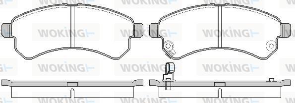 Woking P14813.01 - Kit de plaquettes de frein, frein à disque cwaw.fr