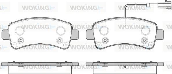 Woking P14883.02 - Kit de plaquettes de frein, frein à disque cwaw.fr