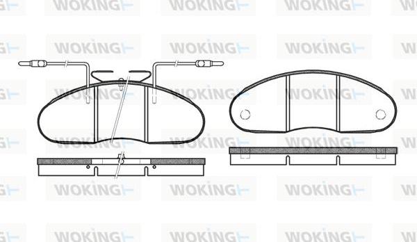 Woking P1483.02 - Kit de plaquettes de frein, frein à disque cwaw.fr