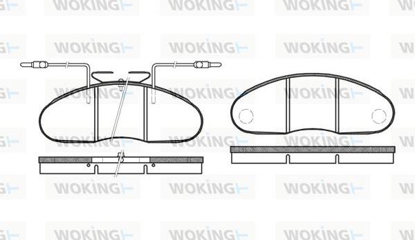 Woking P1483.12 - Kit de plaquettes de frein, frein à disque cwaw.fr